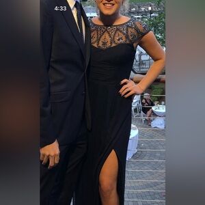 Xscape Blue Sequin Embellished Gown